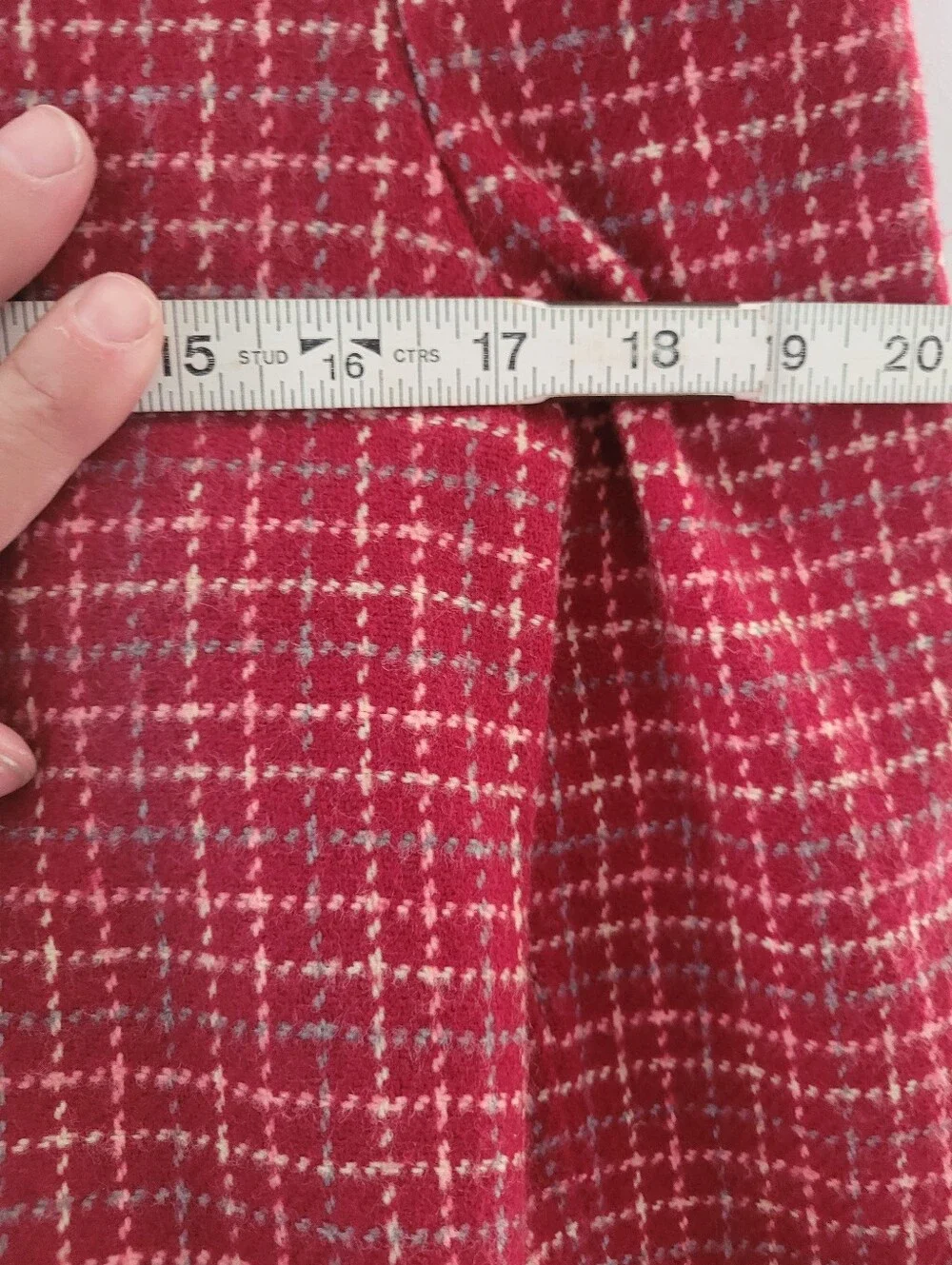 VTG Jantzen XS 40s Red Tweed Women's Jacket Corduroy Wide Collar